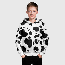 Толстовка на молнии детская Пятна Далматина, цвет: 3D-белый — фото 2