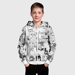 Толстовка на молнии детская Horimiya pattern, цвет: 3D-белый — фото 2