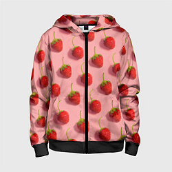 Детская толстовка на молнии Strawberry Pattern