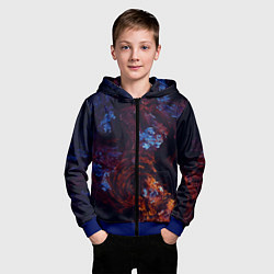 Толстовка на молнии детская Синие и Красные Коралловые Рифы, цвет: 3D-синий — фото 2