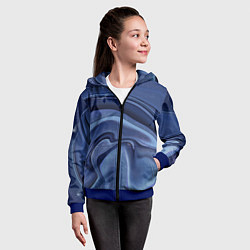 Толстовка на молнии детская Звёзды светят во тьме, цвет: 3D-синий — фото 2