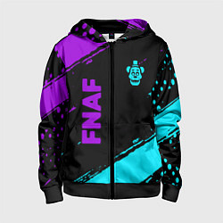 Толстовка на молнии детская Фредди - neon, цвет: 3D-черный