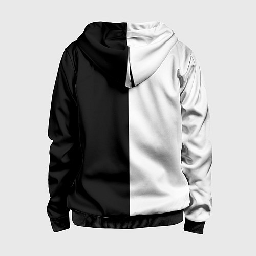 Детская толстовка на молнии MINIMALISM - BLACK AND WHITE / 3D-Черный – фото 2