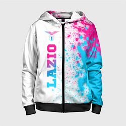 Толстовка на молнии детская Lazio neon gradient style: по-вертикали, цвет: 3D-черный