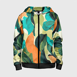 Детская толстовка на молнии Multicoloured camouflage