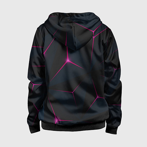 Детская толстовка на молнии Розовое созвездие / 3D-Черный – фото 2