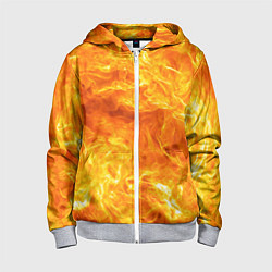 Детская толстовка на молнии Бушующий огонь