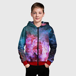 Толстовка на молнии детская Астрономия - вселенная, цвет: 3D-красный — фото 2
