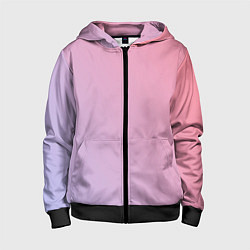 Детская толстовка на молнии Градиент - розовая пастель
