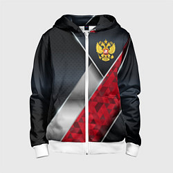 Детская толстовка на молнии Red & black Russia