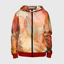 Детская толстовка на молнии Осенние прозрачные листья