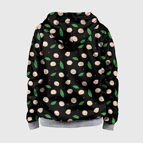 Детская толстовка на молнии Пельмени с лавровым листом и перцем, набор / 3D-Меланж – фото 2