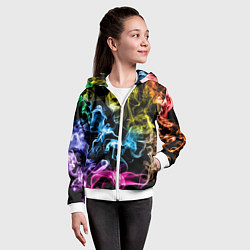 Толстовка на молнии детская Эйфория в дыму, цвет: 3D-белый — фото 2