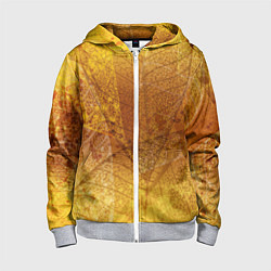 Толстовка на молнии детская Осенний узор, цвет: 3D-меланж