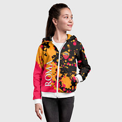 Толстовка на молнии детская Roma Краска, цвет: 3D-белый — фото 2