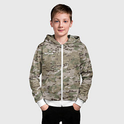 Толстовка на молнии детская Мультикам камуфляж, цвет: 3D-белый — фото 2