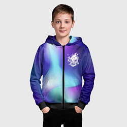 Толстовка на молнии детская Cyberpunk 2077 northern cold, цвет: 3D-черный — фото 2