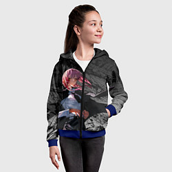 Толстовка на молнии детская Демон контроля : Человек бензопила, цвет: 3D-синий — фото 2