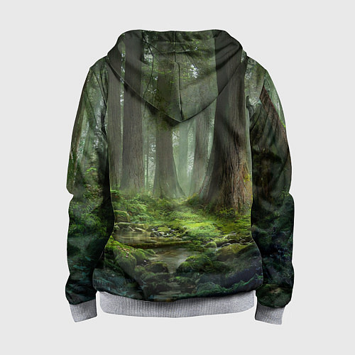 Детская толстовка на молнии Мудрое Таинственное Дерево / 3D-Меланж – фото 2