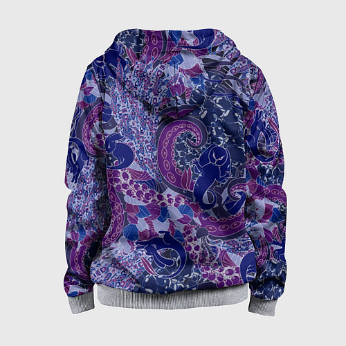 Детская толстовка на молнии Морской кролик / 3D-Меланж – фото 2