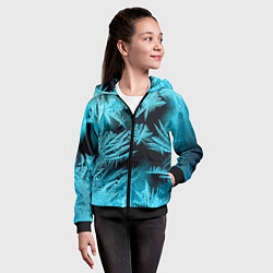 Толстовка на молнии детская Голубой лед - иней, цвет: 3D-черный — фото 2