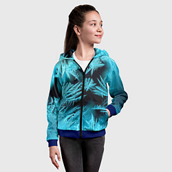 Толстовка на молнии детская Голубой лед - иней, цвет: 3D-синий — фото 2