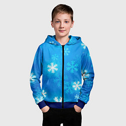 Толстовка на молнии детская Зима 2023, цвет: 3D-синий — фото 2