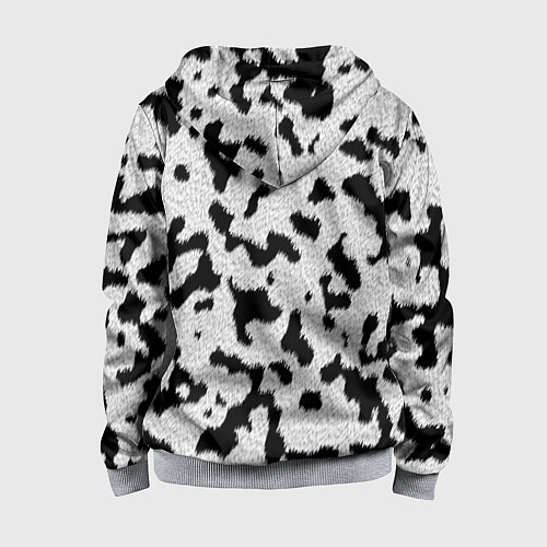 Детская толстовка на молнии Далматин - текстура / 3D-Меланж – фото 2