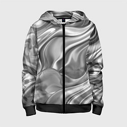 Детская толстовка на молнии Плавленное серебро