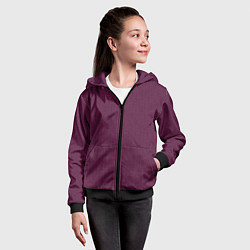 Толстовка на молнии детская Ягодный малиновый паттерн в елочку, цвет: 3D-черный — фото 2