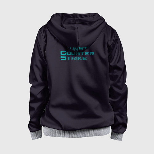Детская толстовка на молнии CS GO Art / 3D-Меланж – фото 2