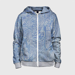 Толстовка на молнии детская Лёд и снег - ледяная броня, цвет: 3D-меланж