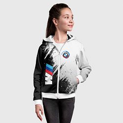 Толстовка на молнии детская BMW - м комплектация, цвет: 3D-белый — фото 2