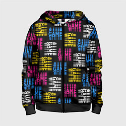 Толстовка на молнии детская Вся жизнь только игра, цвет: 3D-черный