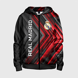 Толстовка на молнии детская Real Madrid art, цвет: 3D-черный