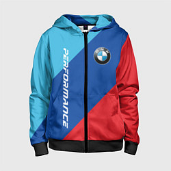 Толстовка на молнии детская Bmw - m colors, цвет: 3D-черный