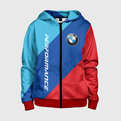 Толстовка на молнии детская Bmw - m colors, цвет: 3D-красный