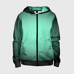 Детская толстовка на молнии Аквамариновый градиент