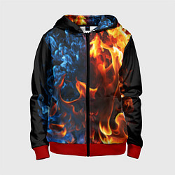 Детская толстовка на молнии Битва огней - два пламени