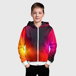 Толстовка на молнии детская Абстрактная текстура, цвет: 3D-белый — фото 2