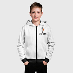 Толстовка на молнии детская Teampood, цвет: 3D-черный — фото 2