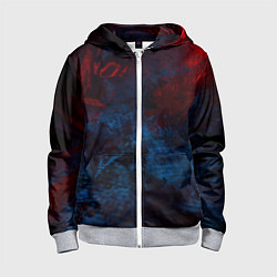 Детская толстовка на молнии Космическая абстракция битва