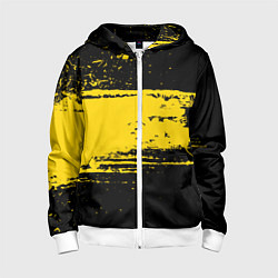 Детская толстовка на молнии Желтое граффити