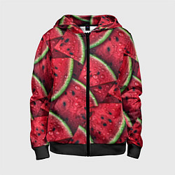 Детская толстовка на молнии Сочная текстура из долек арбуза