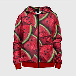 Детская толстовка на молнии Сочная текстура из долек арбуза
