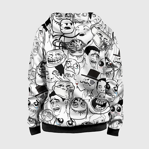 Детская толстовка на молнии Сборник мемов / 3D-Черный – фото 2