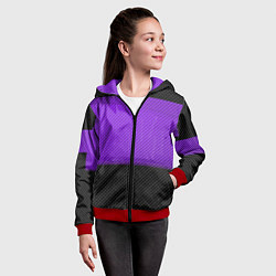 Толстовка на молнии детская Железная стена, цвет: 3D-красный — фото 2