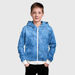 Толстовка на молнии детская Синий камень, цвет: 3D-белый — фото 2