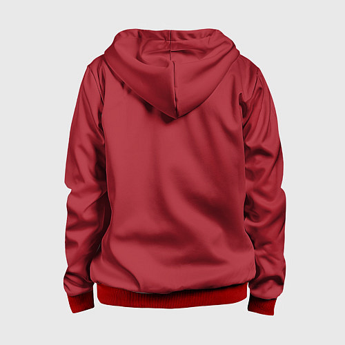 Детская толстовка на молнии Красный тренд 2023 / 3D-Красный – фото 2