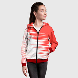 Толстовка на молнии детская Toyota sign, цвет: 3D-красный — фото 2